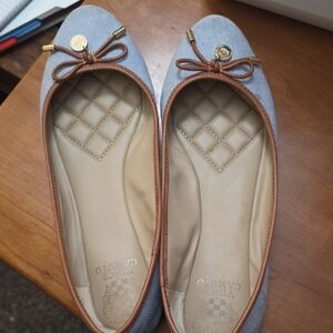 Vince Camuto Women's Denim and Tan Loafers